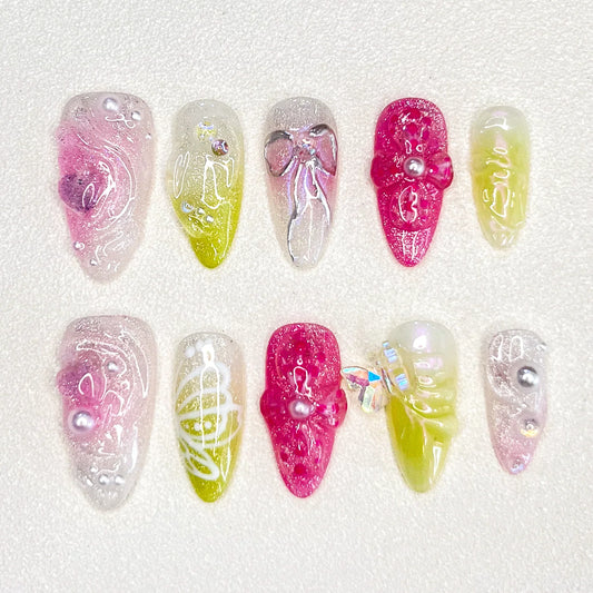 Pink Shimmer Romance - LRIS NAILS