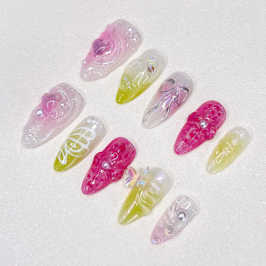 Pink Shimmer Romance - LRIS NAILS