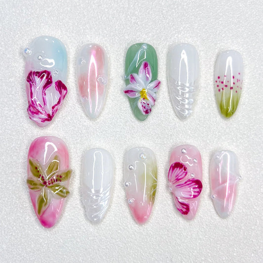 B Floral Elegance - LRIS NAILS