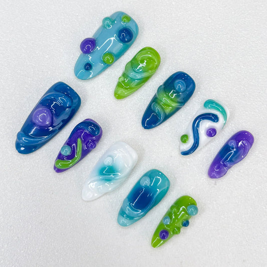 Ocean Swirl - LRIS NAILS