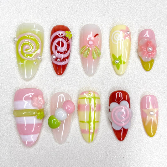 Sweet Swirl Garden - LRIS NAILS