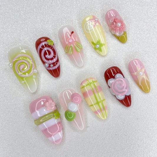 Sweet Swirl Garden - LRIS NAILS