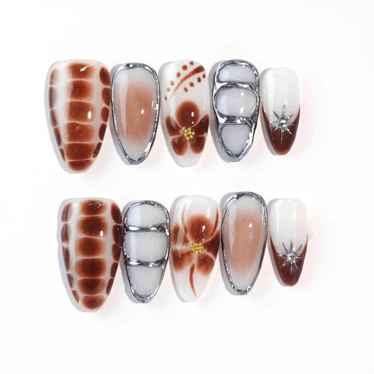 Brown Metal Blaze - LRIS NAILS