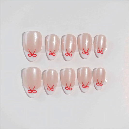 Red Ribbon Charm - LRIS NAILS