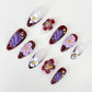 Burgundy Blossoms - LRIS NAILS