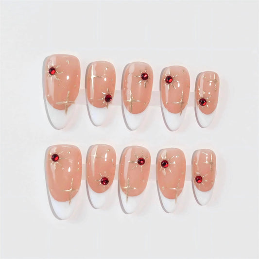Crimson Star Elegance - LRIS NAILS